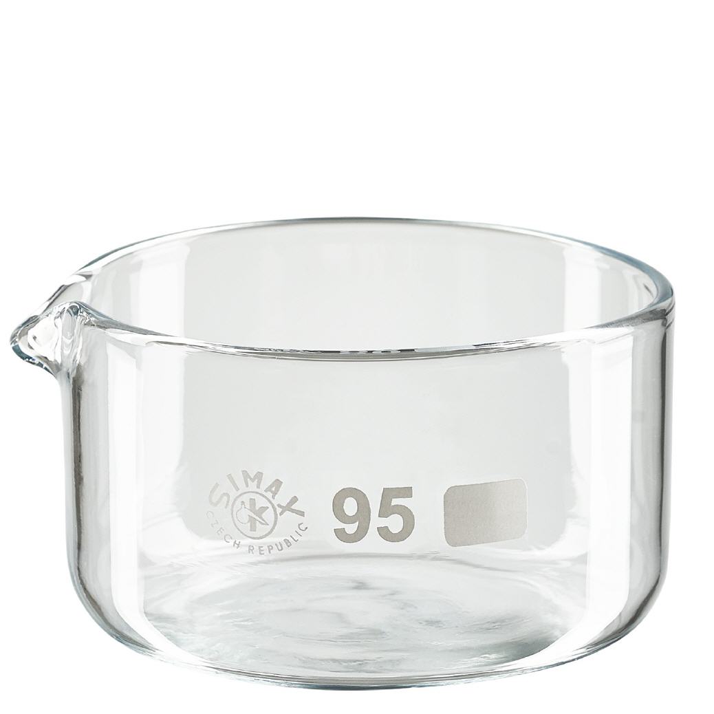 300ml Kristallisierschale mit Ausguss Borosilikat ø95mm