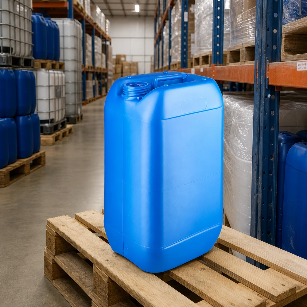 Kanister 15 Liter blau ohne Verschluss UN-geprüfter Kunststoffbehälter 15 L blau verschlusslos für Gefahrgut und Chemikalientransport