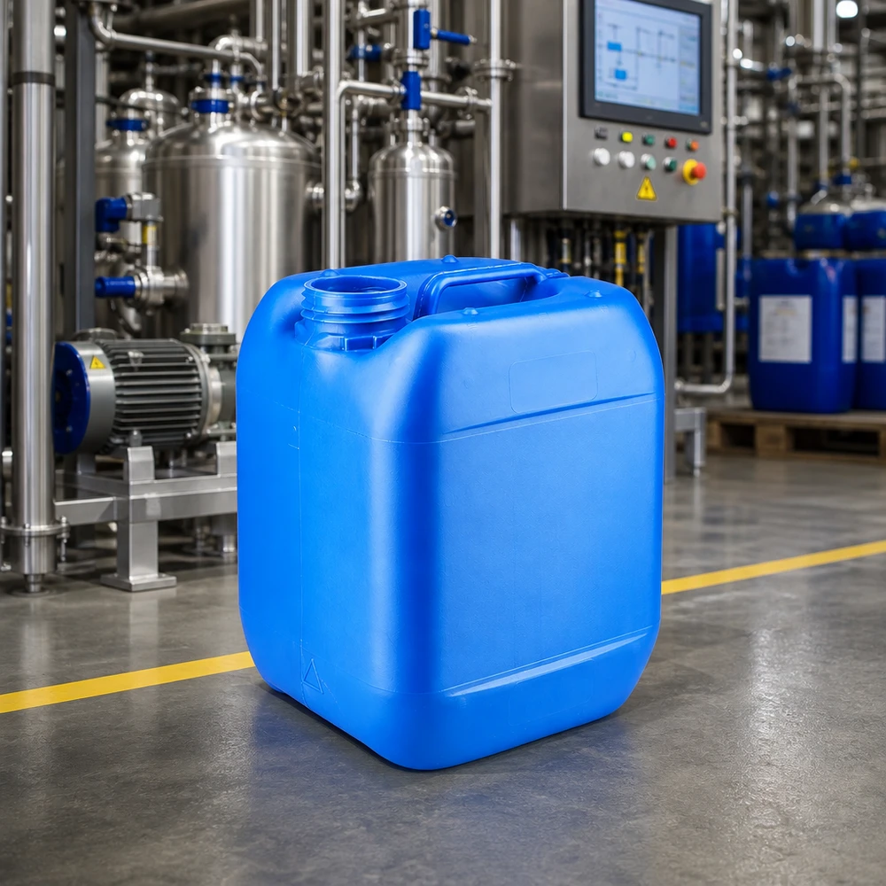 Kanister 5 Liter blau ohne Verschluss Stapelbarer Kunststoffkanister 5 Liter blau ohne Deckel für chemische Industrie
