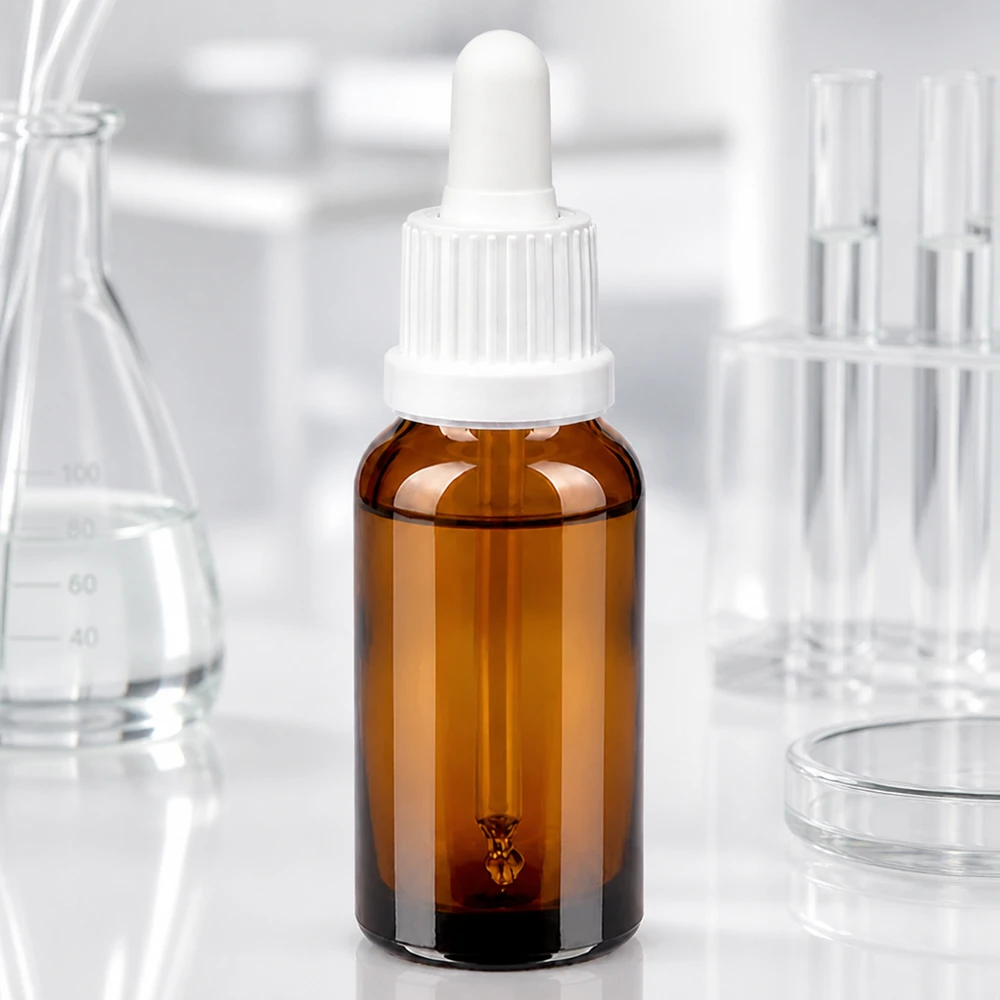 20ml Pipettenflasche weiß Originalitätsverschluss BrownLine UT18/20 UV-Schutzflasche 20ml mit Tropfsystem - sichere Aufbewahrung lichtempfindlicher Wirkstoffe