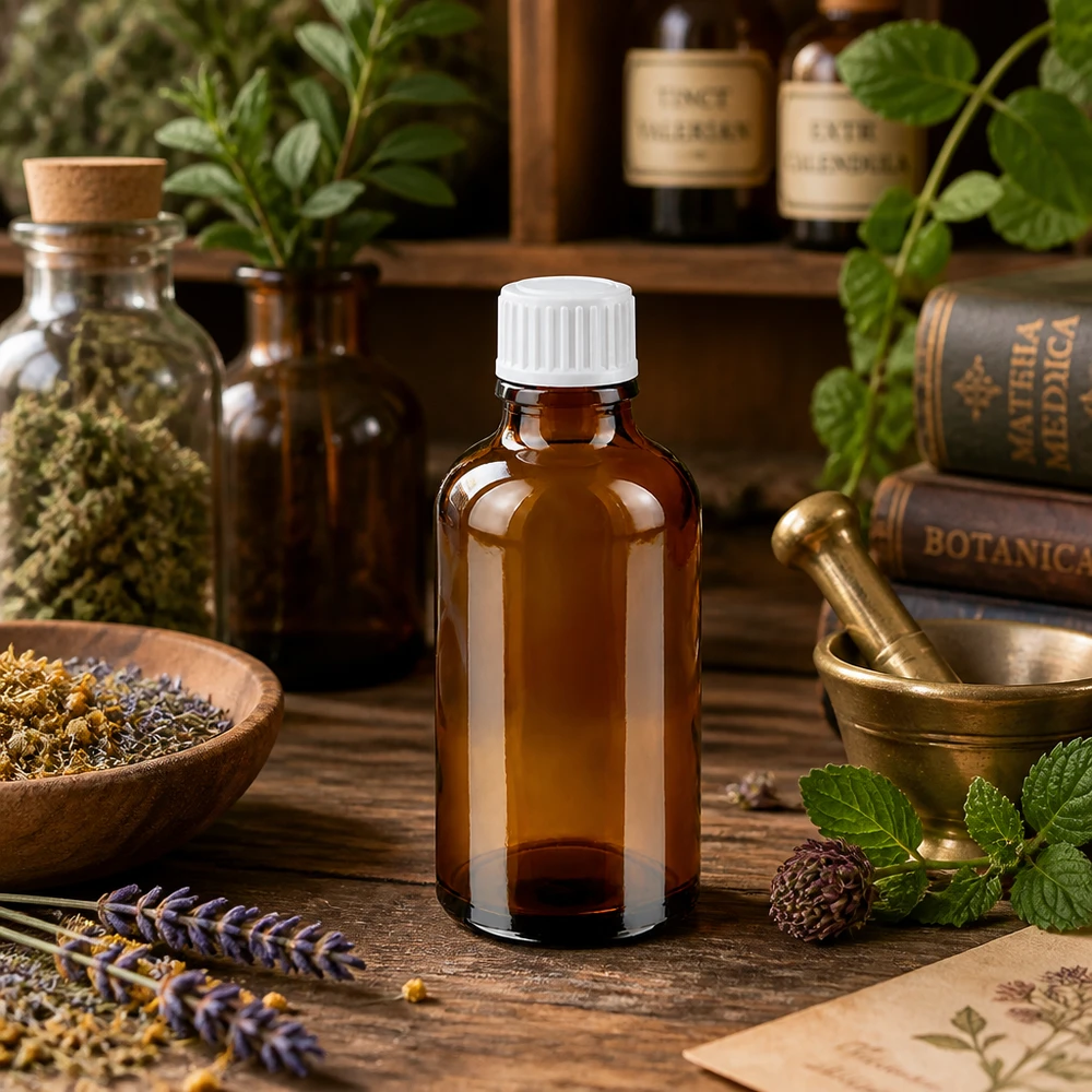 Apothekenflasche braun 50ml Tropfverschluss weiß 0.8mm Standard Bernsteinfarbene 50ml Medizinflasche mit weißem Dosierverschluss und 0,9mm Tropföffnung
