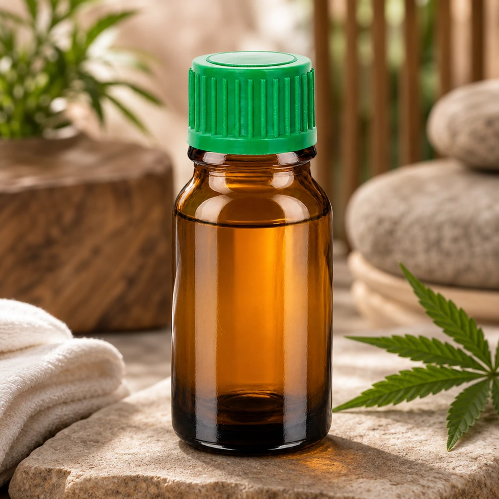 STD BrownLine Tropfflasche 10ml braun grün 0.8mm für CBD Öl Cannabis Extrakte und Tinkturen