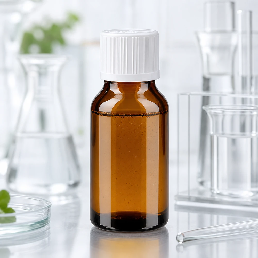 15ml Apothekenflasche braun mit manipulationssicherem weißem Verschluss für Laboranwendungen