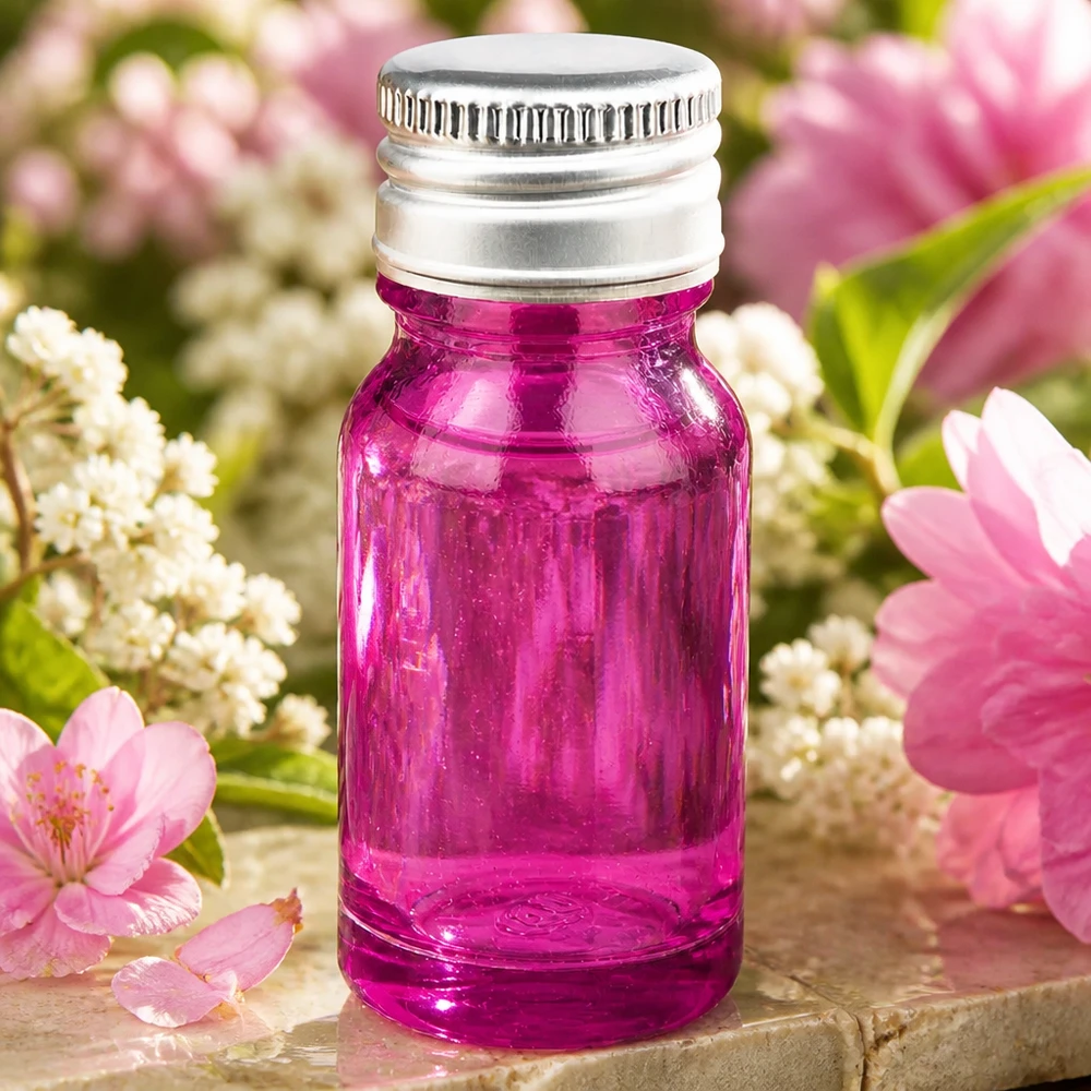 10ml Flasche 11mm Schraubverschluss Alu-Silberer Standard PurpleLine.UT18/10 10ml STD Flasche in leuchtend violett mit professionellem Aluminiumverschluss für Laborbedarf