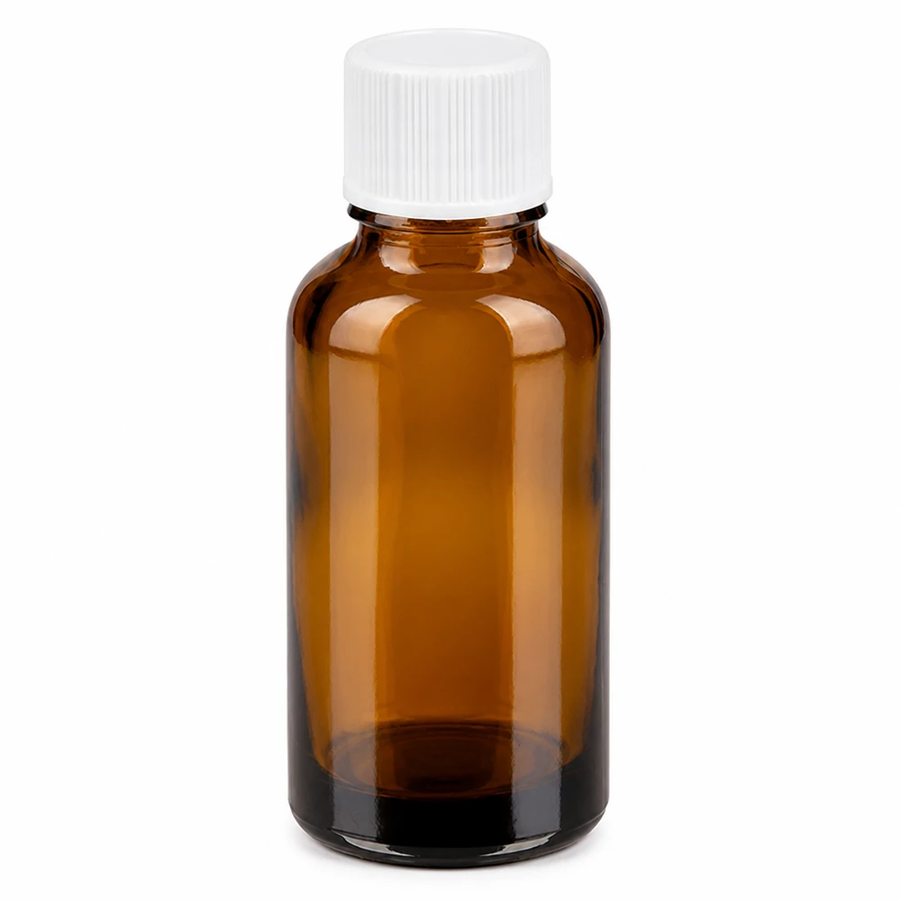 Professionelle 30ml Medizinflasche aus UV-Schutzglas für Tropfen und Extrakte