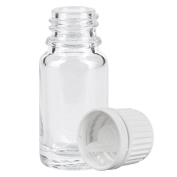 10ml Tropfflasche 0.7mm weiß Originalitätsverschluss ClearLine UT18/10