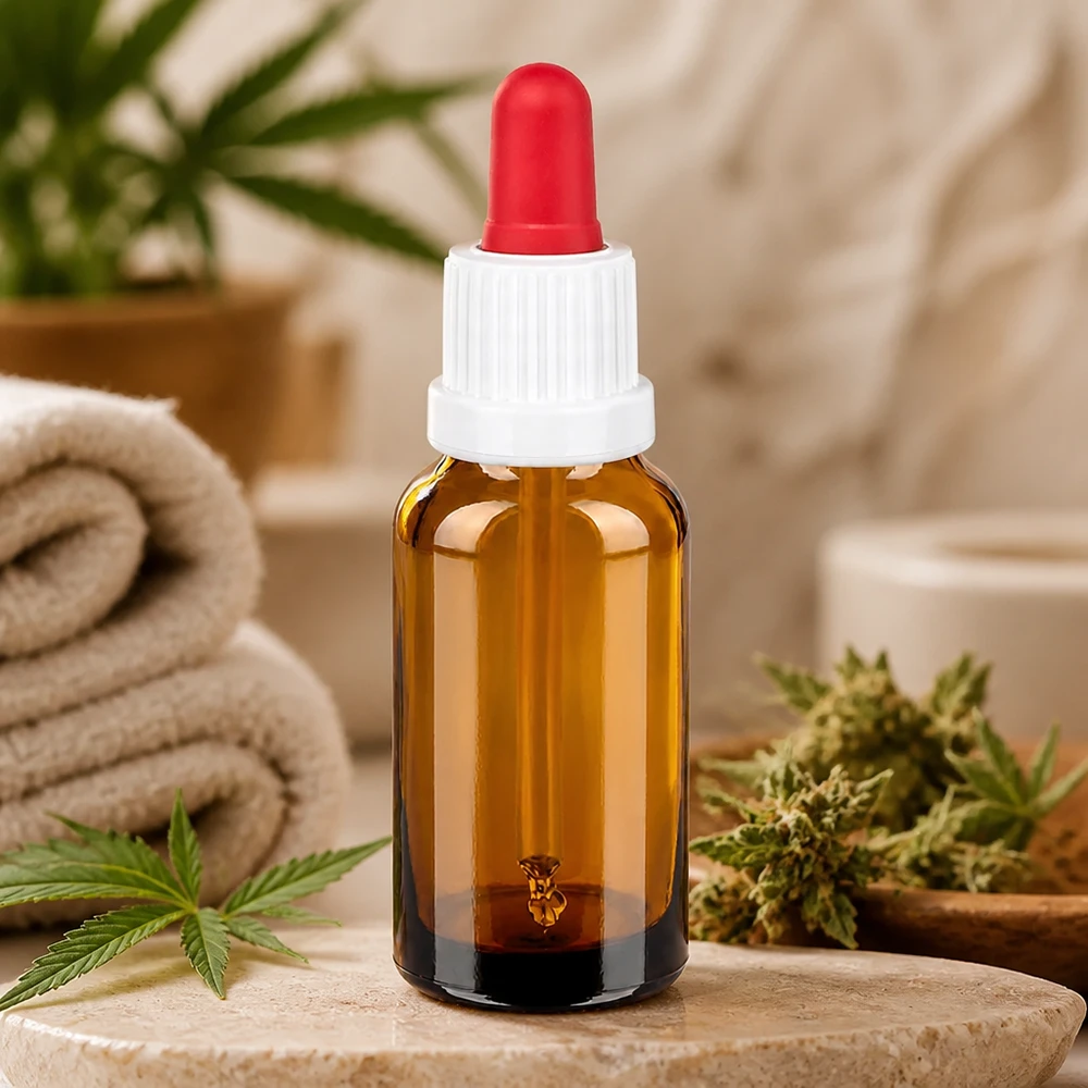 Professionelle 20ml Tropfflasche braun mit weißem Gewinde UT18/20 für exakte Portionierung