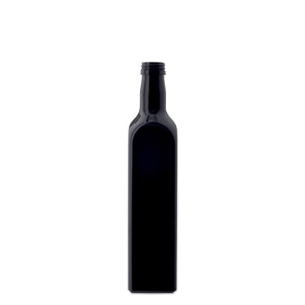 Ölflasche Violettglas 500ml eckig, UNI 31.5x24 Ölflasche Violettglas 500ml eckig, UNI 31.5x24