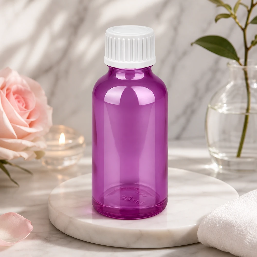 Robuste 30ml Tropfflasche in Purple mit UV-Schutz für lichtempfindliche Substanzen