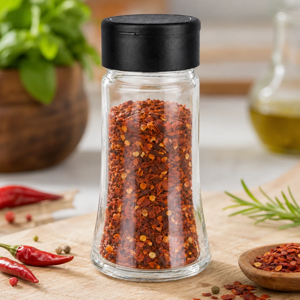 Salz-/Gewürzglas 95ml mit Streuer schwarz Salz-/Gewürzglas 95ml mit Streuer schwarz