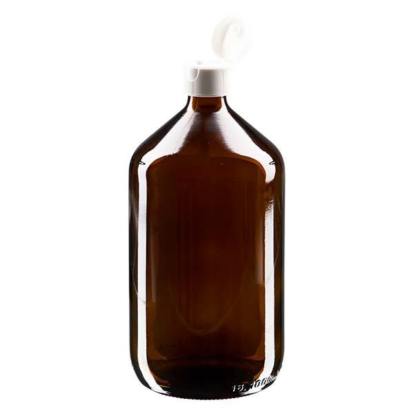 1000ml Medizinflasche braun, mit Klappverschluss ApoGlas