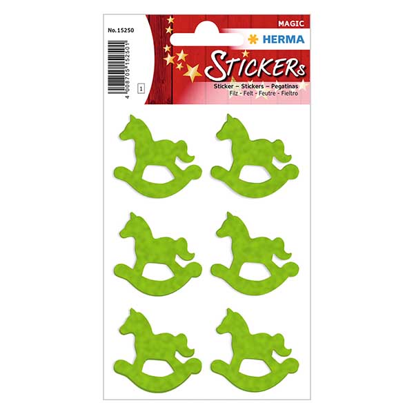 Filz Sticker "Schaukelpferd" (6 Aufkleber) Filz Sticker "Schaukelpferd" (6 Aufkleber)