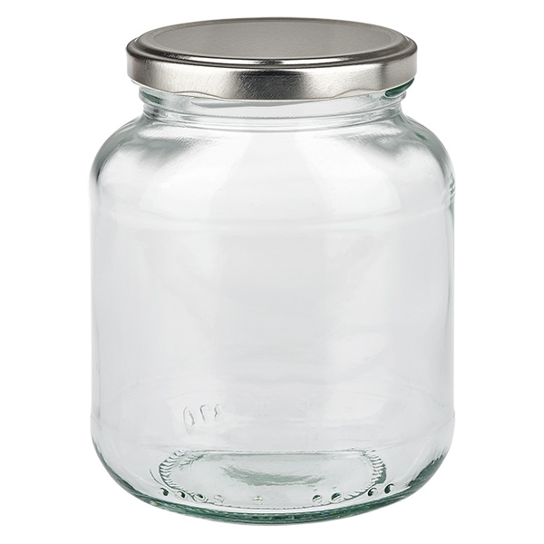 370ml Ovalglas mit BasicSeal Deckel silber UNiTWIST