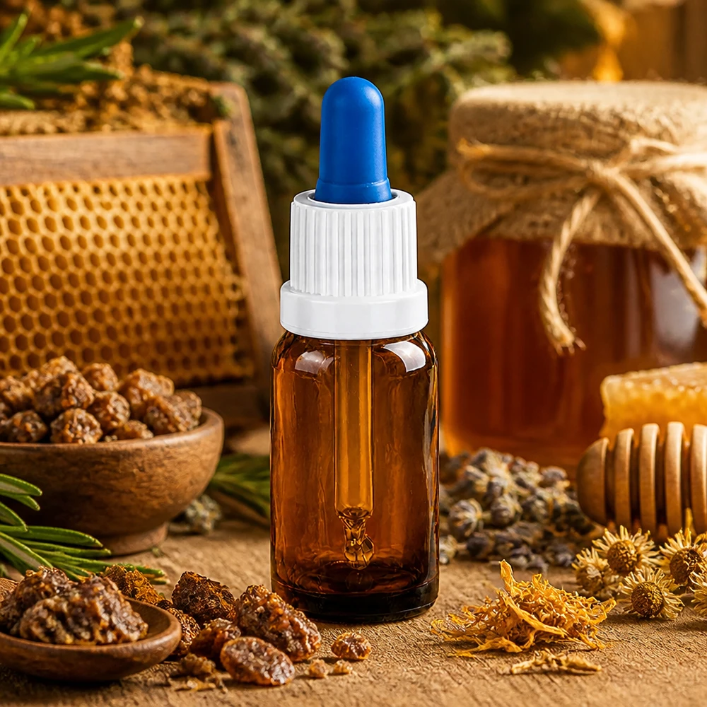 10ml Präzisions-Tropfflasche aus Braunglas mit hygienischem weißen Verschluss für Pharmazie