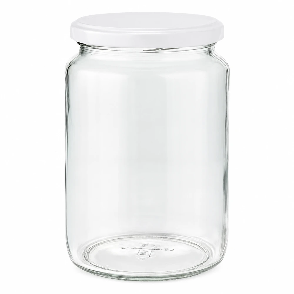 795ml Rundglas mit BasicSeal Deckel weiß UNiTWIST 795ml Rundglas mit weißem BasicSeal Deckel UNiTWIST - leeres Einmachglas aus klarem Glas für Aufbewahrung