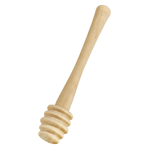 Honiglöffel aus robustem Ahornholz / 10.5 cm lang Robuster Ahornholz Honiglöffel in diagonaler Ansicht zeigt hochwertige Holzmaserung und handliche Griffform