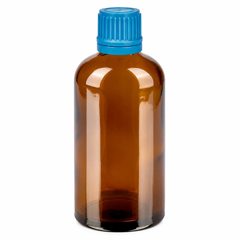 Kompakte braune 100ml Flasche mit 11mm Gewinde perfekt für Tropfen und Tinkturen