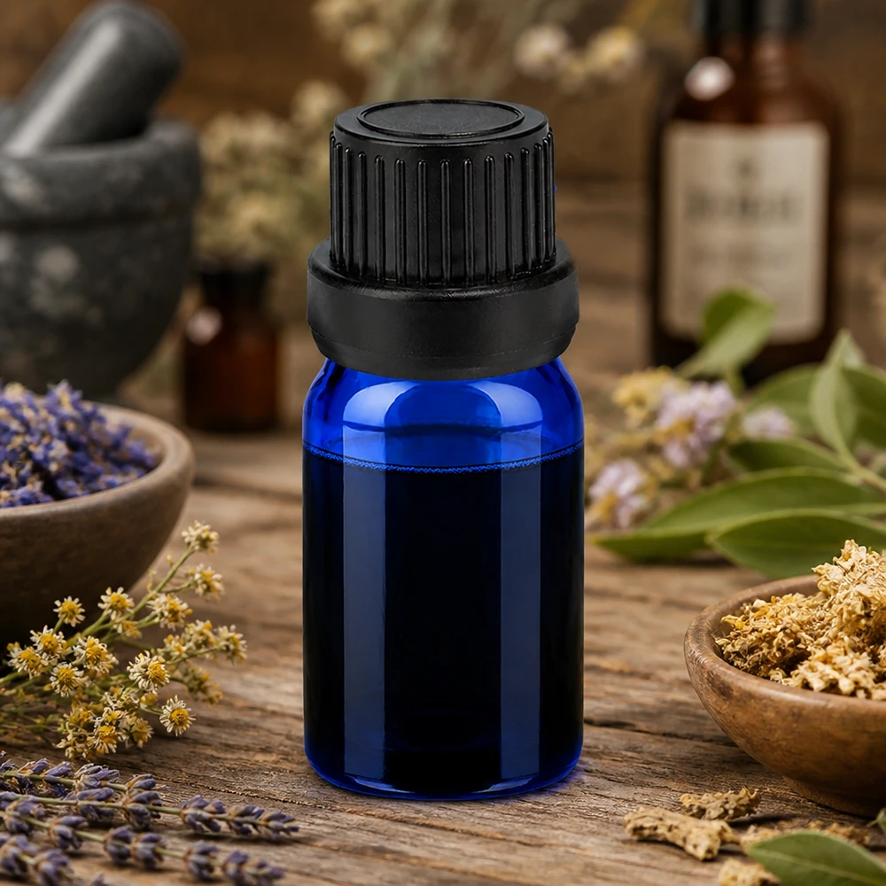 5ml Tropfflasche 2mm schwarz Originalitätsverschluss BlueLine UT18/5 Handliche Mini-Tropfflasche 5ml ideal für Reise-Sets und mobile Anwendung von Heilpflanzenextrakten