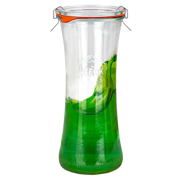 6er Set Weck Gläser 700 ml Delikatessen-Glas mit Glasdeckeln