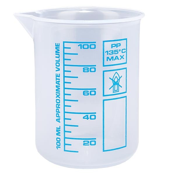 100ml Messbecher (Griffinbecher) PP, antistatisch 100ml Messbecher (Griffinbecher) PP, antistatisch