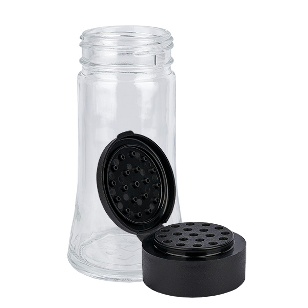 Salz-/Gewürzglas 95ml mit Streuer schwarz Salz-/Gewürzglas 95ml mit Streuer schwarz