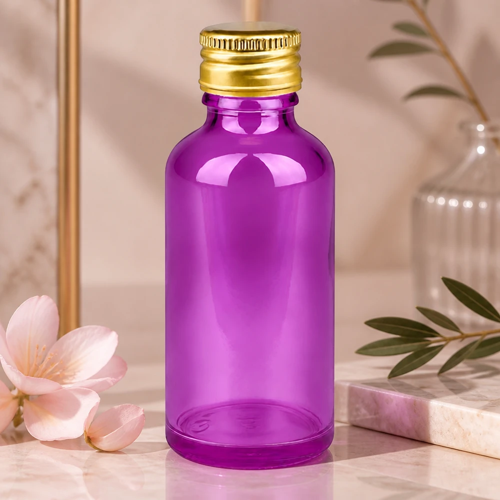 Handliche 50ml Purple-Flasche mit ergonomischer Form für einfache Dosierung und Anwendung