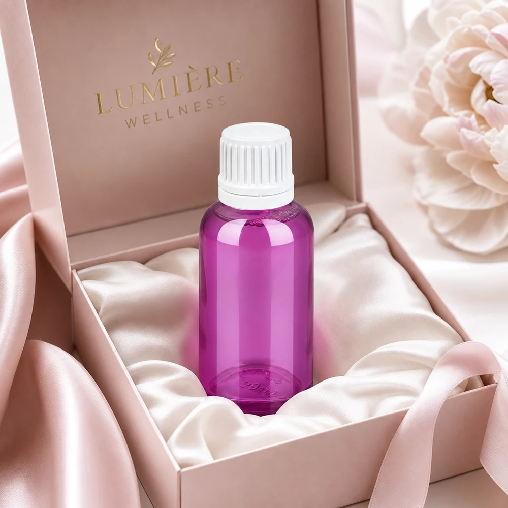 30ml Tropfflasche mit weißem Schraubverschluss und hygienischer Versiegelung