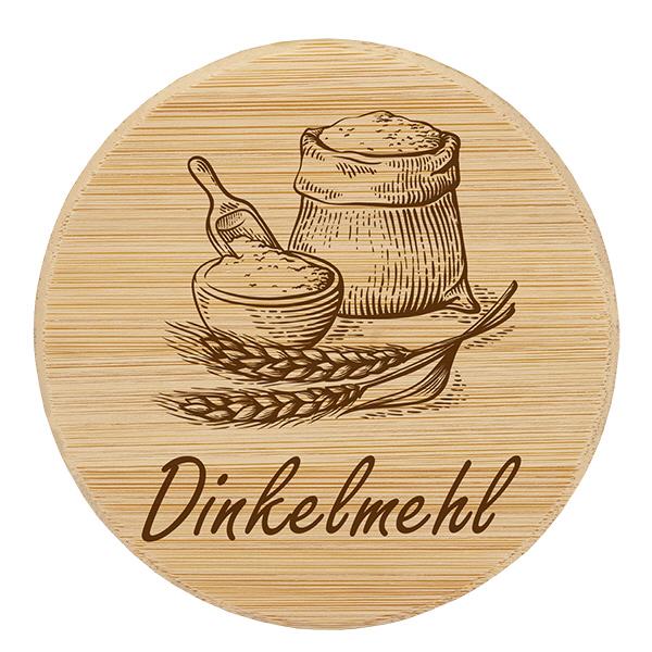 Holzdeckel "Dinkelmehl" für WECK RR100 Holzdeckel "Dinkelmehl" für WECK RR100