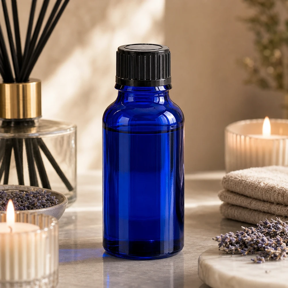 20ml Flasche 11mm Schraubverschluss schwarz Standard BlueLine UT18/20 BlueLine Flasche 20ml in therapeutischer Qualität für Apotheken und Naturheilpraxis geeignet