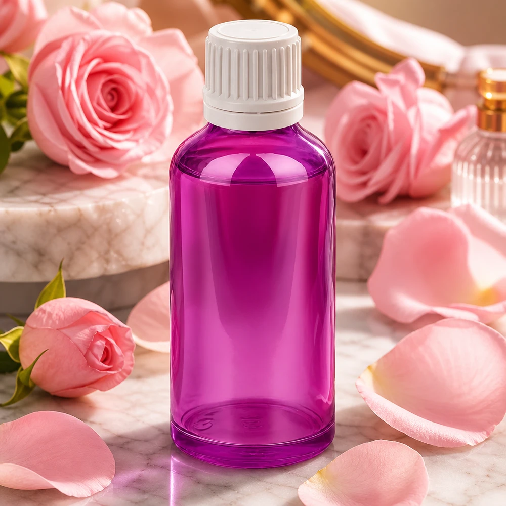 50ml Flasche 11mm Schraubverschluss weiss Originalität Schraubverschlusserschluss PurpleLine UT18/50 Elegante 50ml PurpleLine Glasflasche mit weißem Verschluss für hochwertige Beautyprodukte