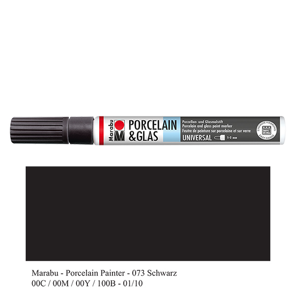 Malstift Schwarz 1-2mm für Glas/Porzellan Malstift Schwarz 1-2mm für Glas/Porzellan