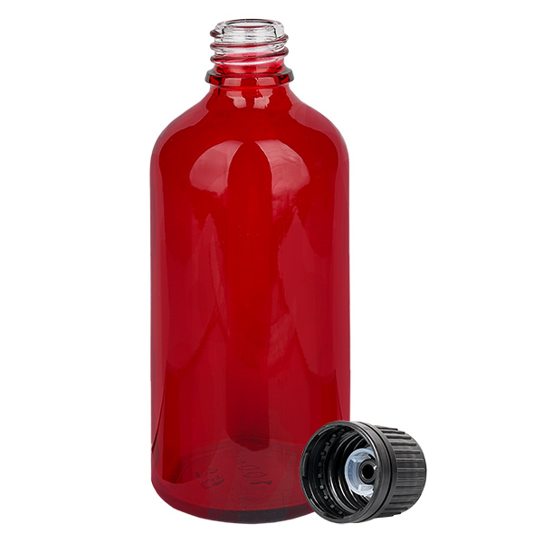 100ml Globuliflasche 8mm Giessring schwarz Originalitätsverschluss RedL. UT18/100 100ml Globuliflasche 8mm Giessring schwarz Originalitätsverschluss RedL. UT18/100