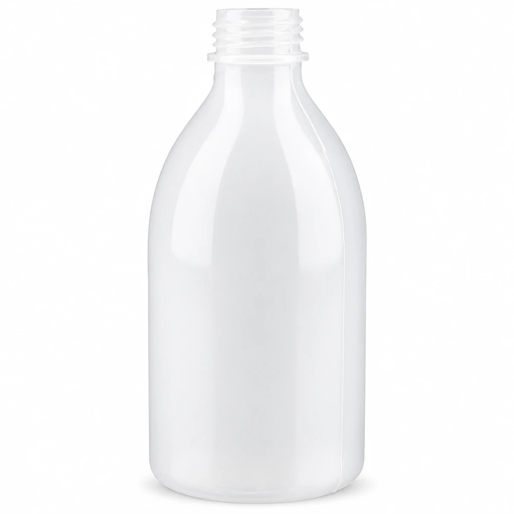 Kompakte weiße Laborflasche mit schmalem Hals 250ml Füllvolumen für Labor und Industrie