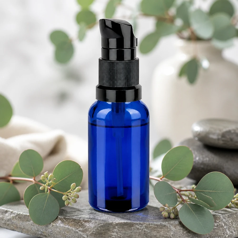20ml Pumpflasche schwarz STD BlueLine UT18/20 - wiederverwendbar und nachfüllbar