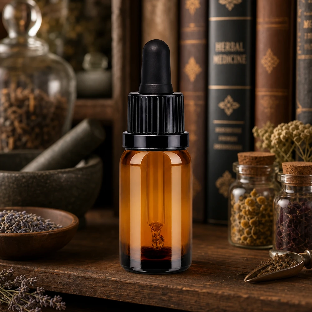 10ml Dosierungsflasche braun mit Pipette für exakte Tropfenabgabe bei Naturkosmetik