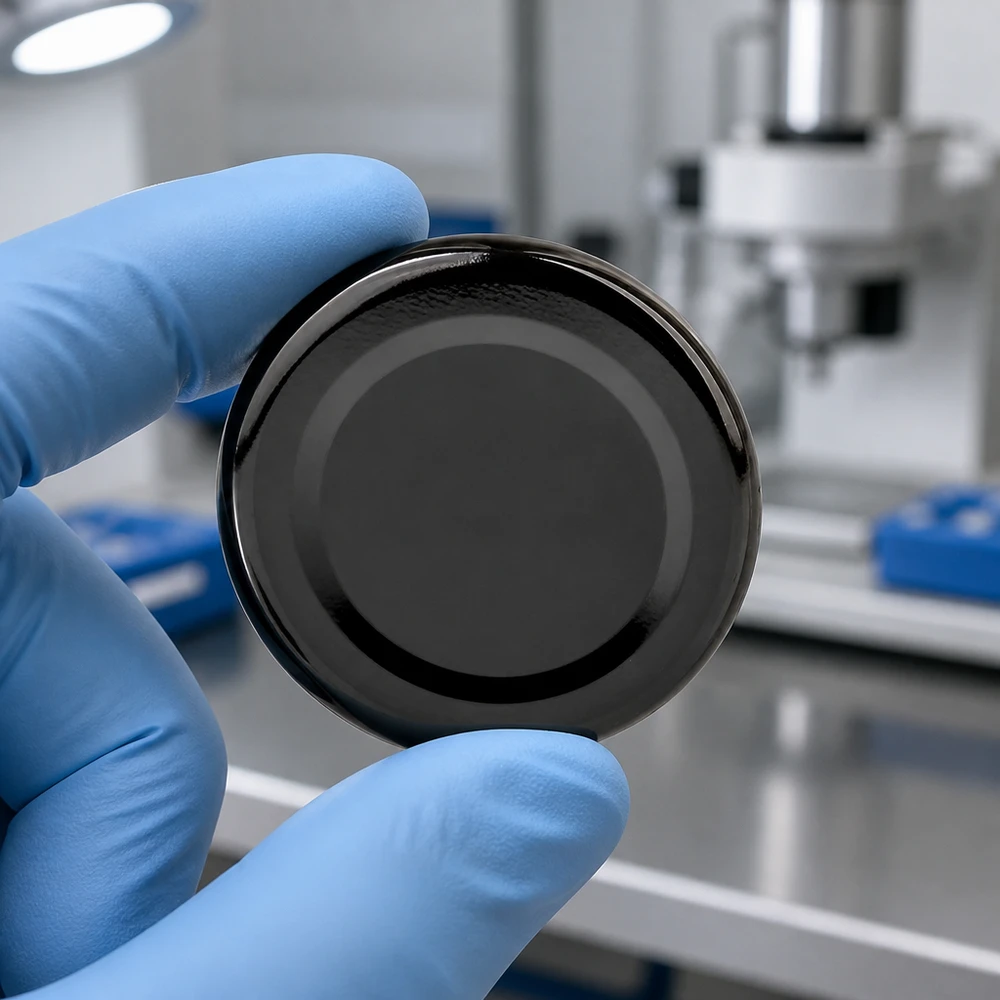43mm BasicSeal Deckel schwarz (TO43) UNiTWIST Glänzend schwarzer 43mm TO43 Einmachdeckel BasicSeal von UNiTWIST Qualitätsprüfung