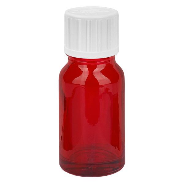 10ml Flasche 11mm Schraubverschluss weiß Standard Kindersicherung RedLine UT18/10