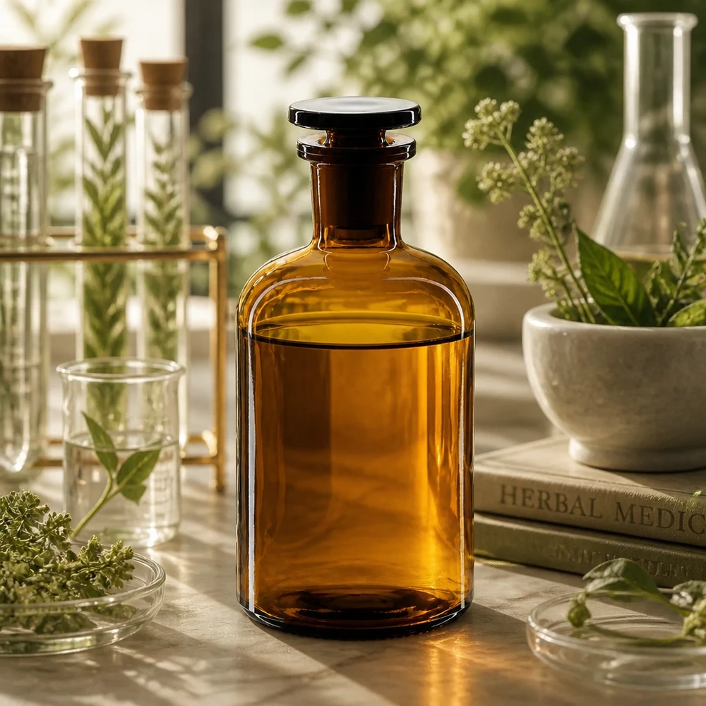 Rundschulterfl. 250ml braun Enghals Glasstopfen Vintage Apothekerflasche 250ml Braunglas Enghals hermetisch verschließbar mit Glasstopfen
