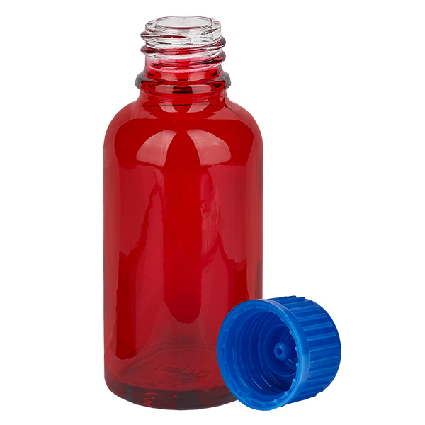 30ml Flasche 11mm Schraubverschluss blau Standard RedLine UT18/30 30ml Flasche 11mm Schraubverschluss blau Standard RedLine UT18/30
