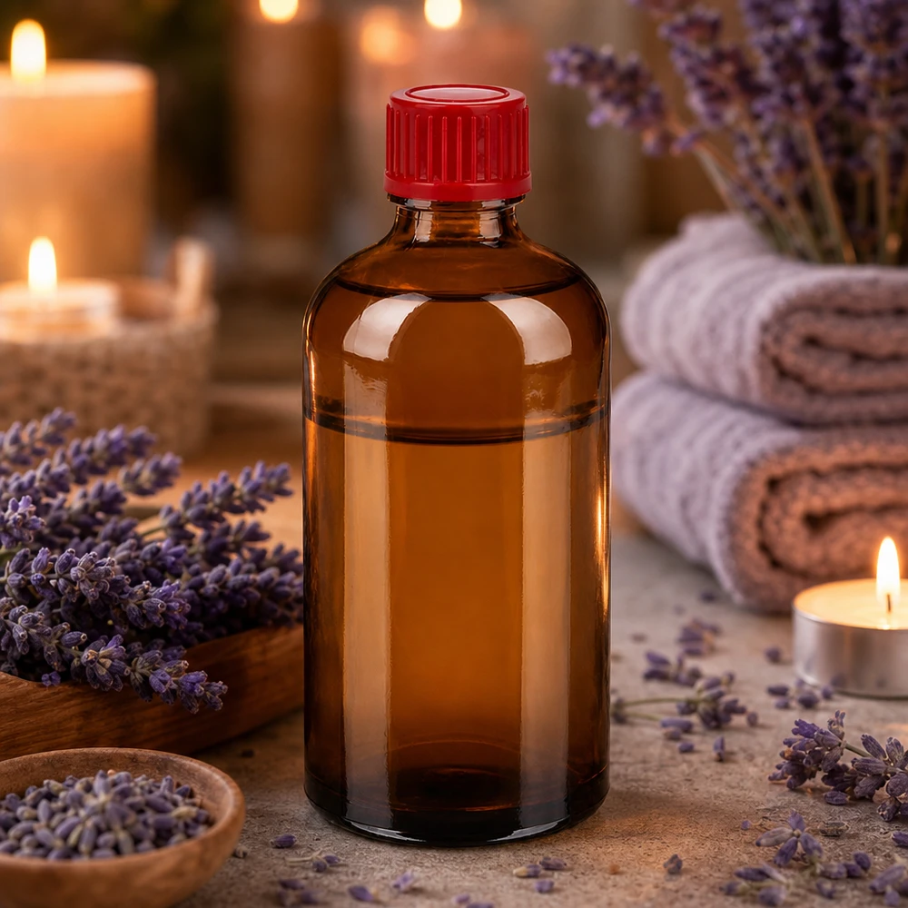 100ml Flasche 11mm Schraubverschluss rot Standard BrownLine UT18/100 Praktische Braunglasflasche 100ml mit dichtem roten Verschluss für Naturheilkunde und Homöopathie