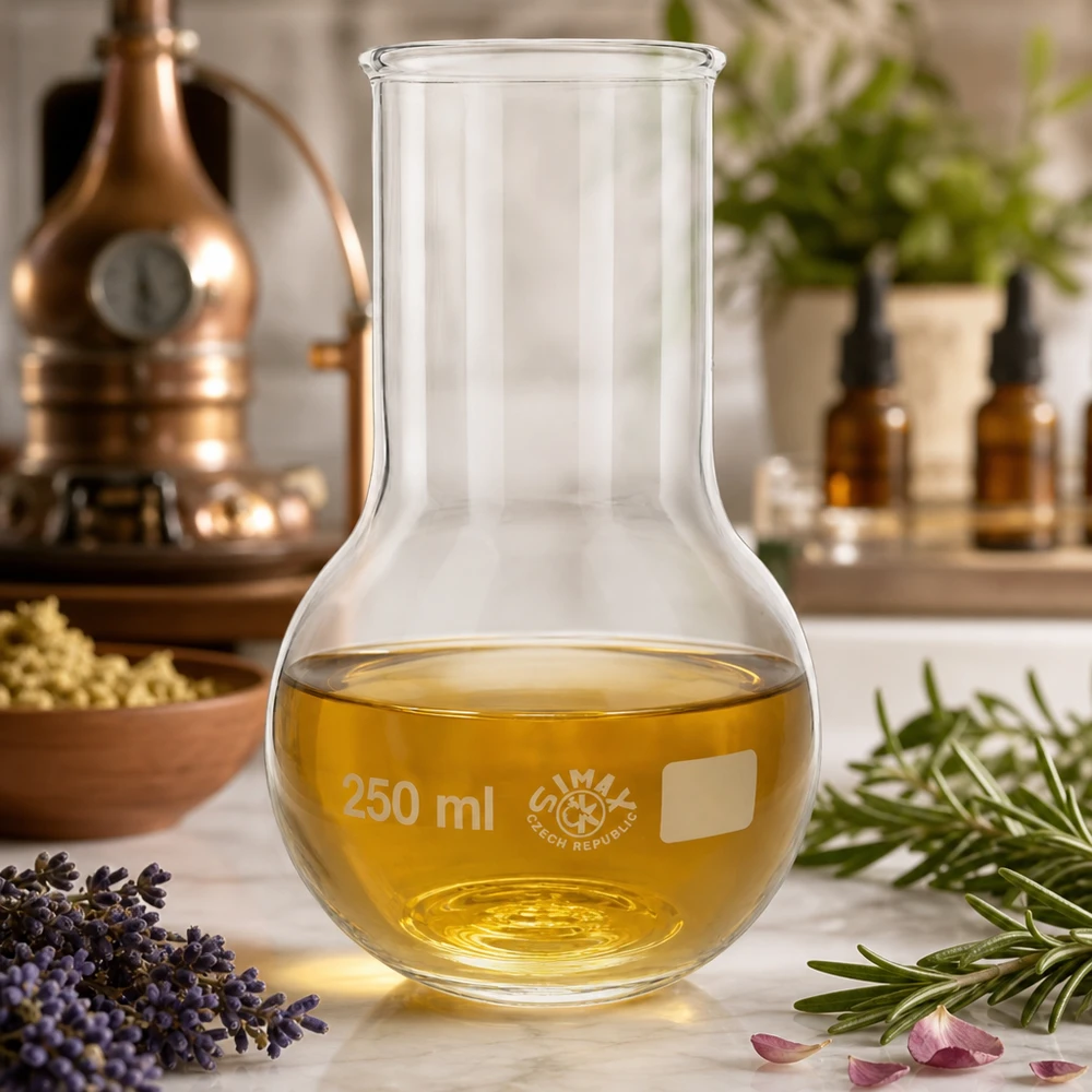 Stehkolben 250ml Weithals Destillierkolben 250ml mit weitem Hals für einfaches Befüllen und Entleeren von Flüssigkeiten