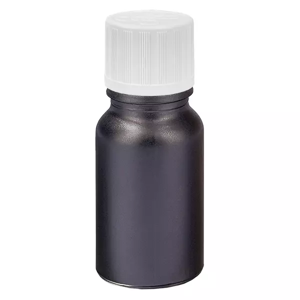 10ml Flasche 11mm Schraubverschluss weiß Standard Kindersicherung BlackLine UT18/10 10ml Flasche 11mm Schraubverschluss weiß Standard Kindersicherung BlackLine UT18/10