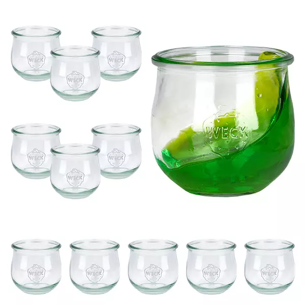 12er Set Weck Gläser 370ml Tulpenglas