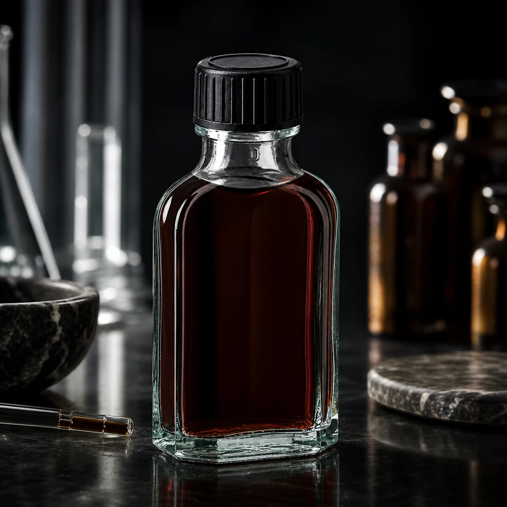 50 ml Meplat klar Schraubverschluss mit LKD-Dichtscheibe Kompakte 50ml Klarglasflasche Meplat mit dichtem Schraubverschluss für pharmazeutische Nutzung