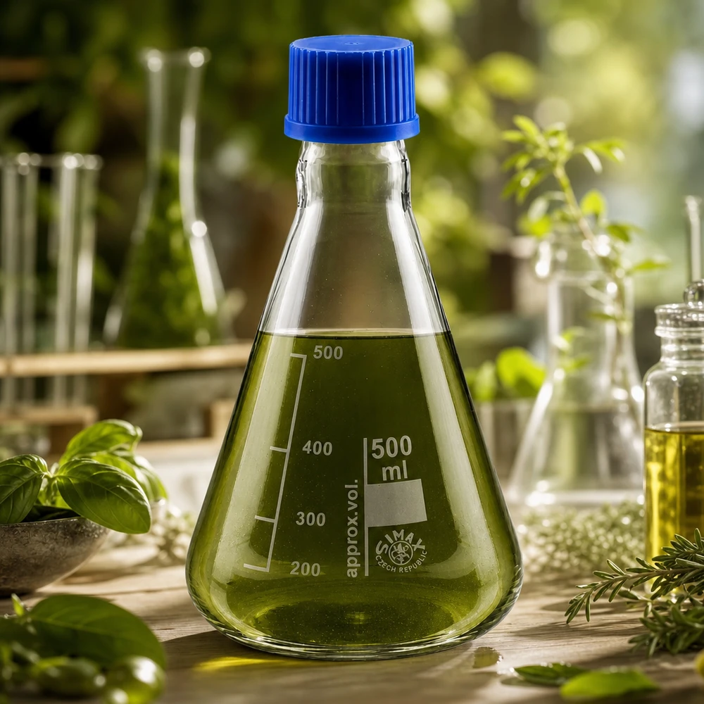 Erlenmeyerkolben 500ml mit Schraubkappe Erlenmeyerkolben 500ml für chemische Analysen mit ergonomischer Halsform