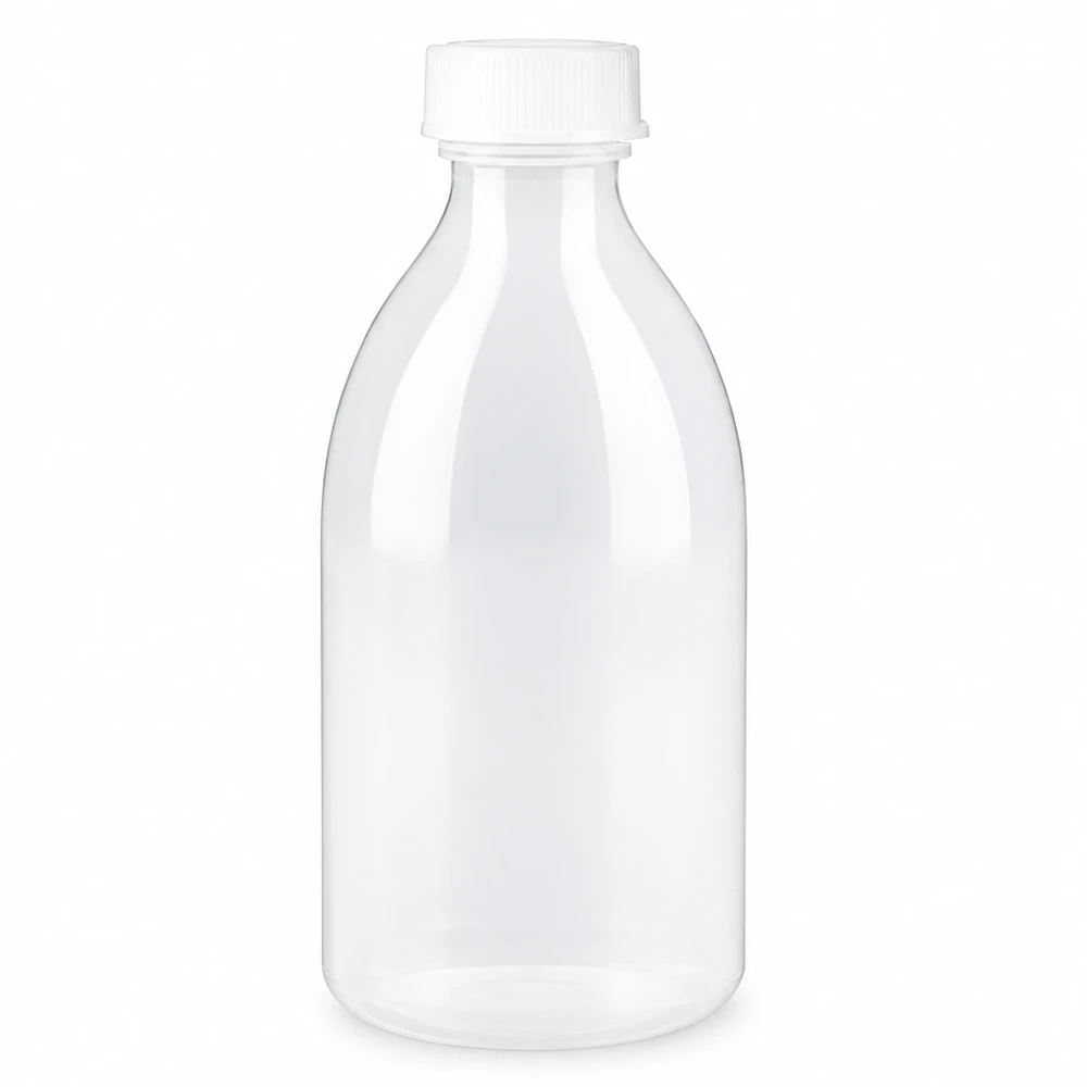 250ml Schraubflasche, Enghals Laborflasche Leere durchsichtige Enghals-Laborflasche 250ml mit kindersicherem Schraubdeckel