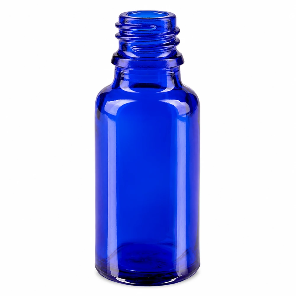 Tropfflasche 20ml DIN 18 BLAUGLAS Kompakte 20ml Apothekenflasche aus blauem Glas für Tropfen und flüssige Präparate