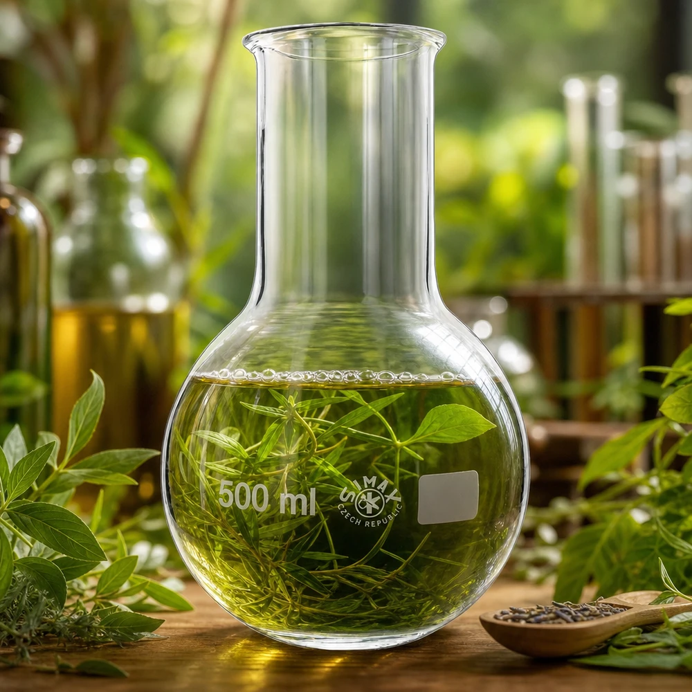 Wissenschaftlicher Stehkolben 500ml transparent für präzise Volumenbestimmung im Labor