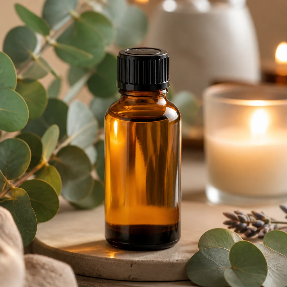 Premium Glasfläschchen 30ml mit lichtschützender brauner Tönung und festem Gewinde