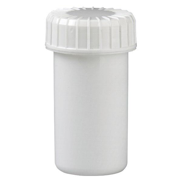 Weisse Schraubdose 20 ml mit gerilltem Deckel